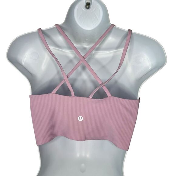 Lululemon Lavender Frost Like A Cloud Ribbed Longline Light Support Bra - Picture 2 of 10